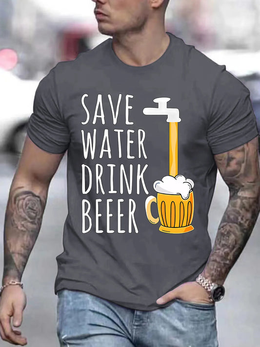 Men's Clothes Dark Gray T-Shirt Summer Short