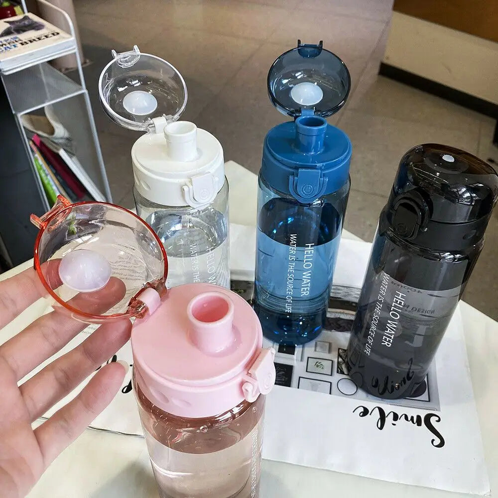 Sports Transparent Water Bottle 780ml Portable Gym Travel