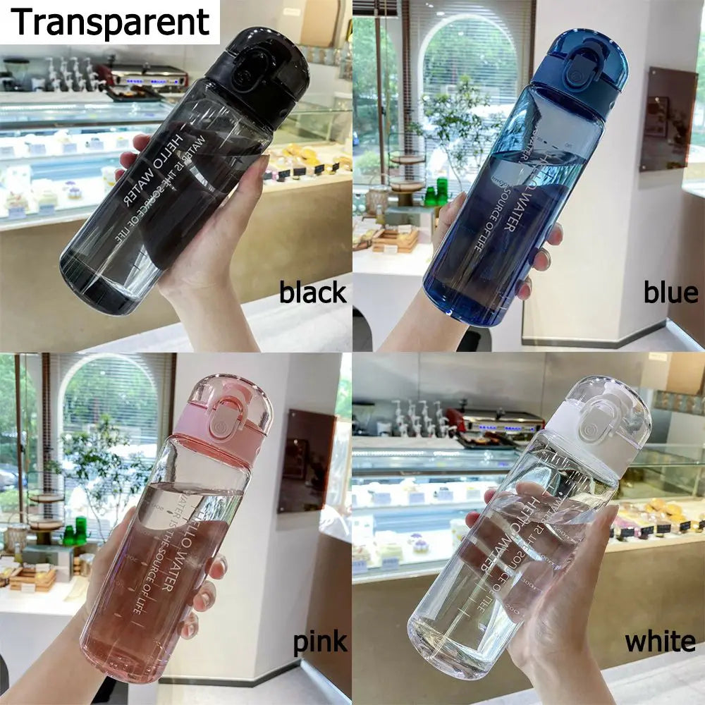 Sports Transparent Water Bottle 780ml Portable Gym Travel