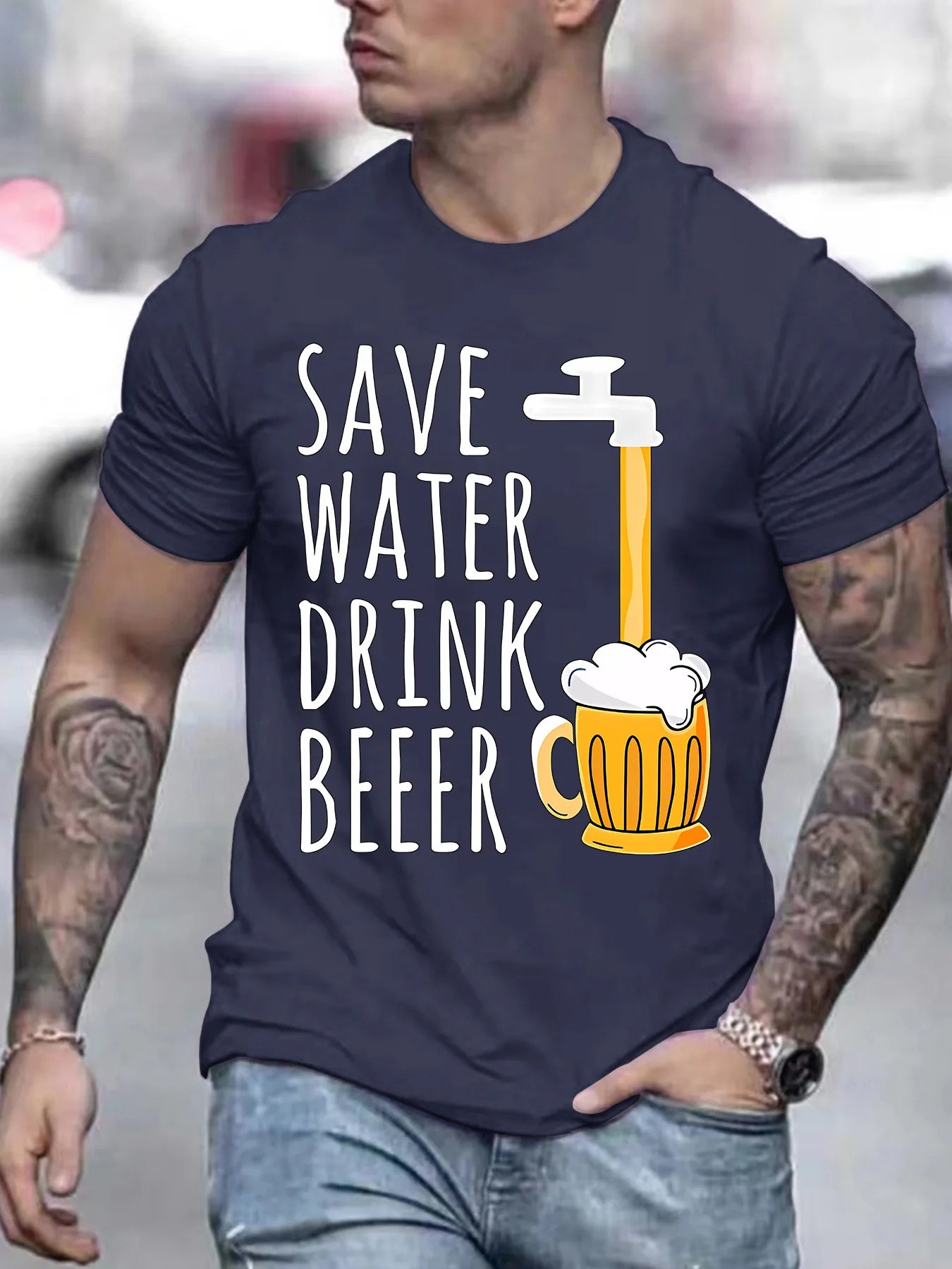 Men's Clothes Dark Gray T-Shirt Summer Short