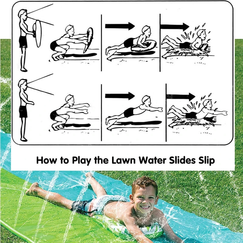 Inflatable Lawn Water Spray Slide Summer Swimming Pool