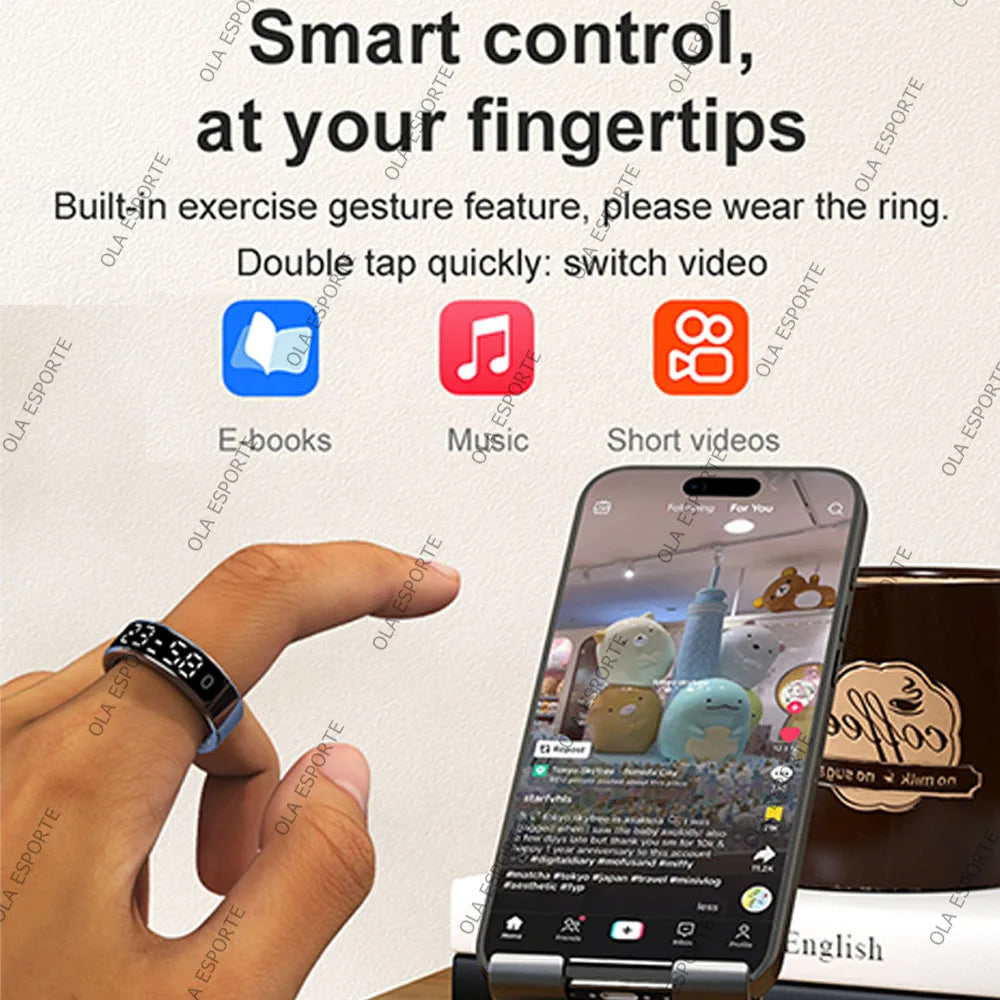 2025 COLMI R12 Smart Ring with Display Screen and Touch,