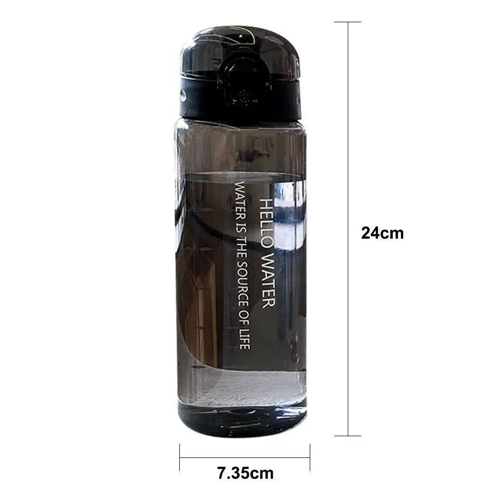 Sports Transparent Water Bottle 780ml Portable Gym Travel