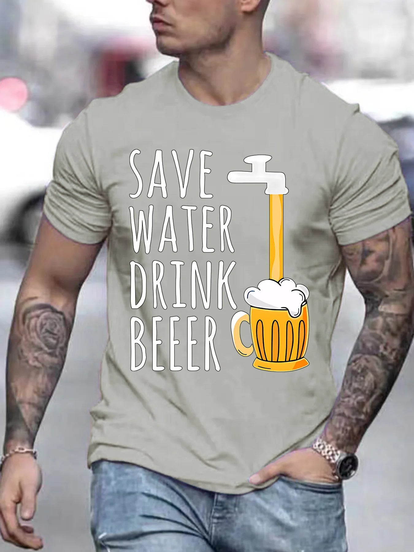 Men's Clothes Dark Gray T-Shirt Summer Short